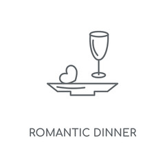 romantic dinner icon