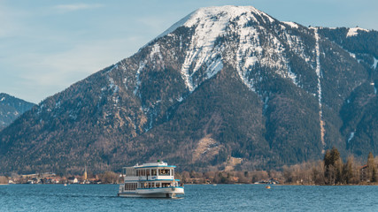 Beautiful alpine winter view at the Tegernsee - Bavaria - Germany