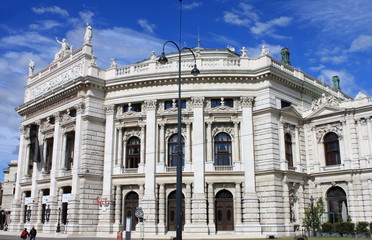 Fototapeta na wymiar Facade of Vienna Burgtheater in Vienna, Austria