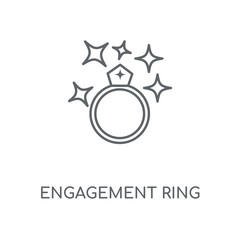 Fototapeta premium engagement ring icon