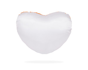 Cute heart pillow for hug or nap on isolated background with clipping path.
