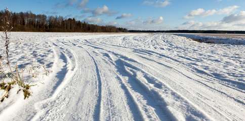 Road in the winter season