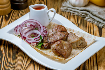 Kebab of pork