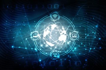 
2d illustration technology background