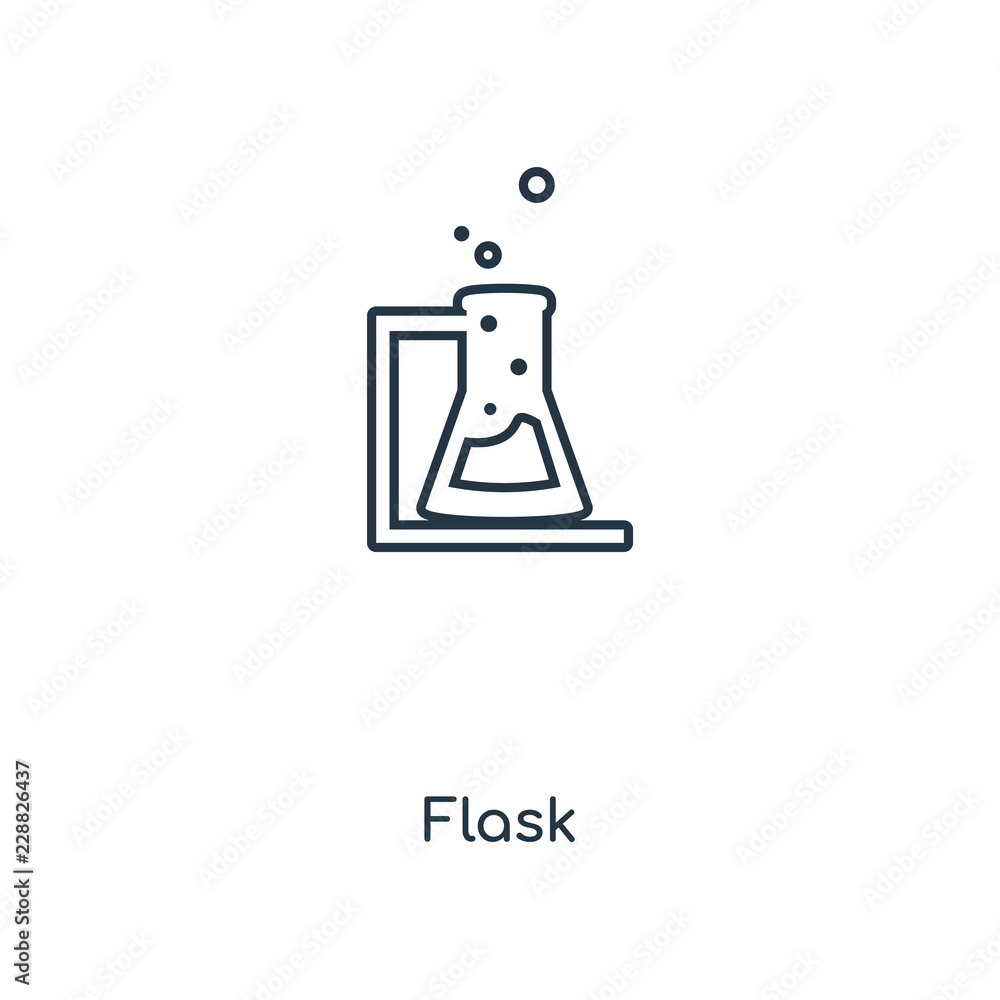 Poster flask icon vector
