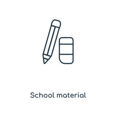 school material icon vector