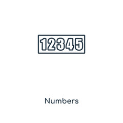 numbers icon vector