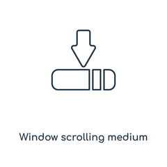 window scrolling medium icon vector