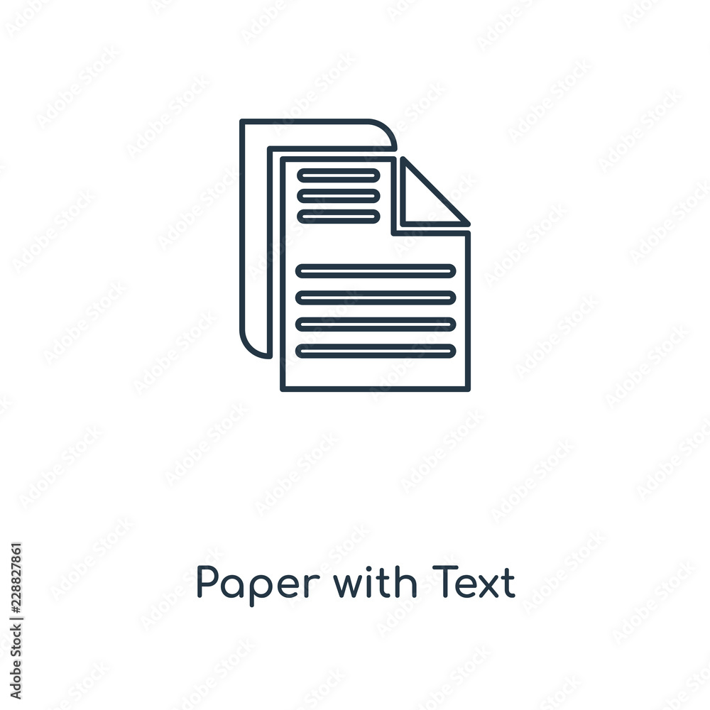 Poster paper with text icon vector