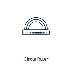 circle ruler icon vector