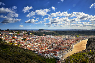 Fototapeta premium Nazare is a popular seaside resorts in Portugal