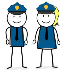 Polizei / Beruf / Uniform / Mann / Frau