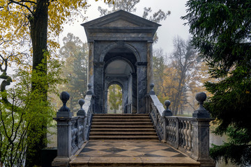 Catherine park in Pushkin, Tsarskoye Selo, Saint Petersburg, Russia, October 2018