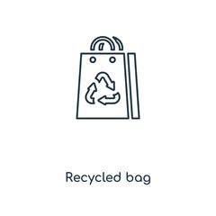 recycled bag icon vector