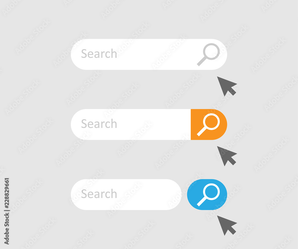 Canvas Prints search bar for ui. search bar icons. search set