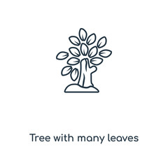 tree with many leaves icon vector