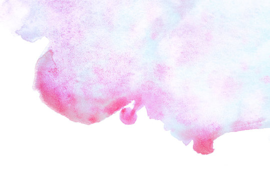 gently pink background, watercolor stain