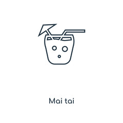 mai tai icon vector