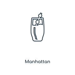 manhattan icon vector