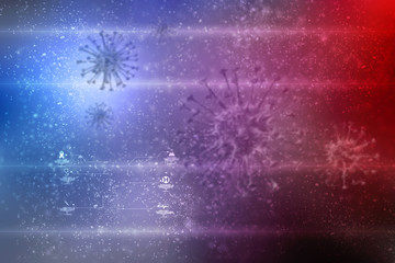 Naklejka na ściany i meble 3d rendering Virus bacteria cells background 