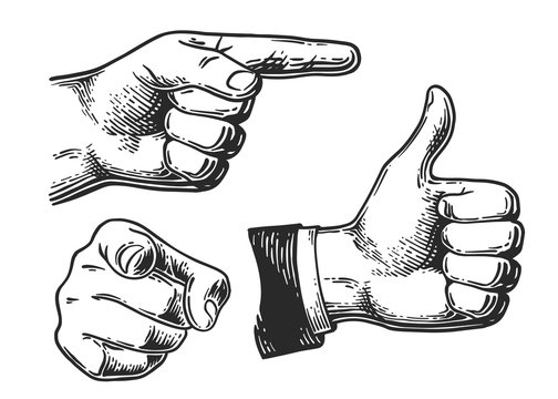 How to draw Thumbs Up step by step - YouTube