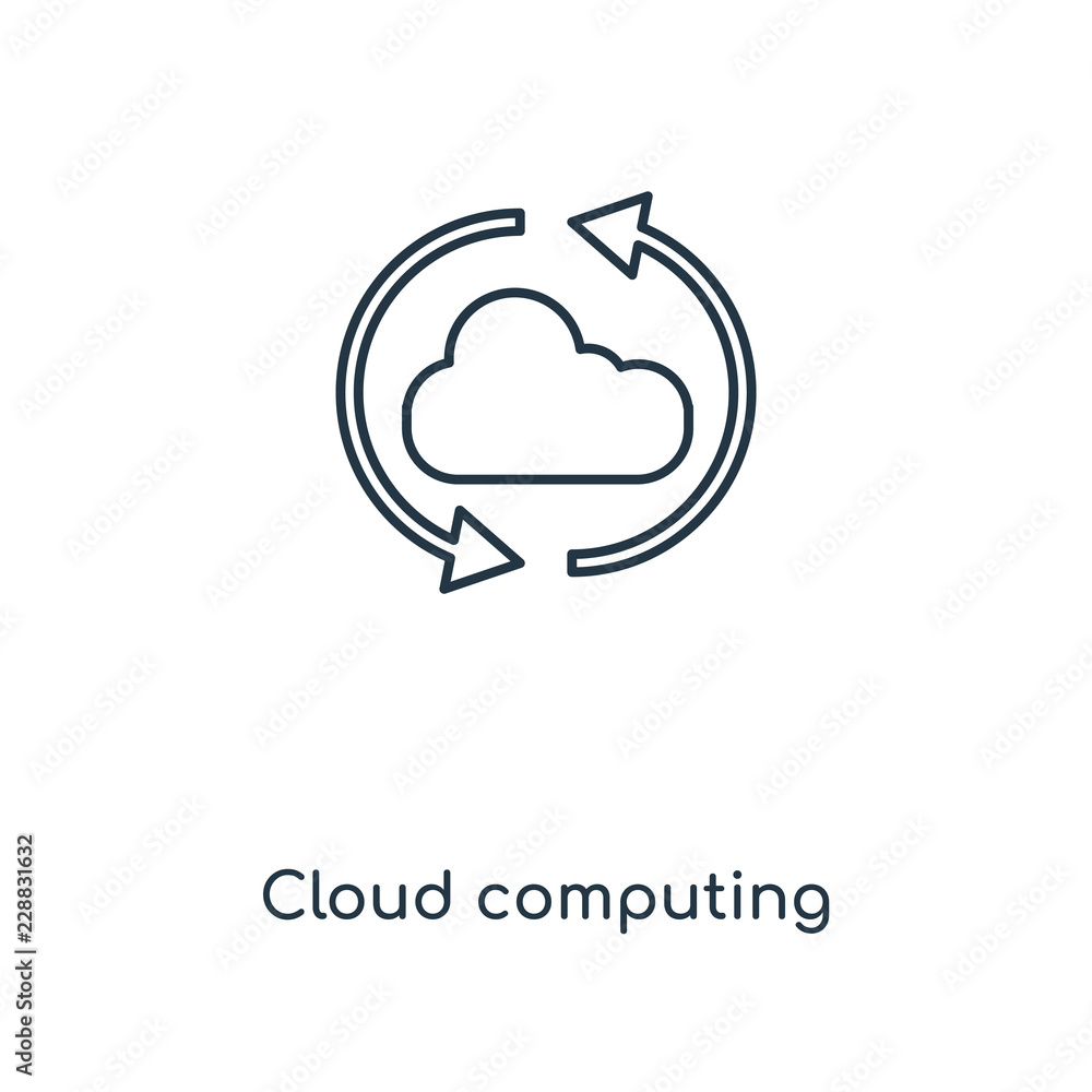 Poster cloud computing icon vector