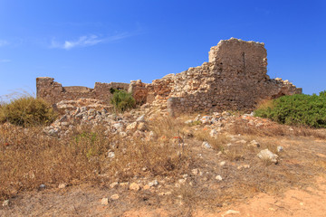 Ruin of the Forte Almadena at the Algarve Coast near Burgau
