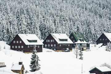 Winter im Riesengebirge bei Spindlermühle, Tschechien