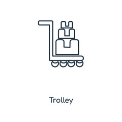 trolley icon vector