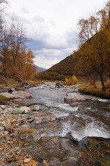 Beautiful canal on the way from Chemal district to Aktash,Russia.