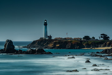 Pigeon Point Lighthouse on the coastline of northern California