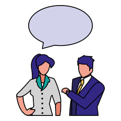 conversation and businesspeople design