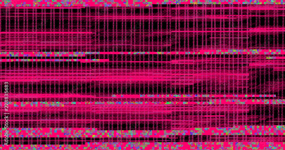 Poster unique design abstract digital pixel noise glitch error video damage