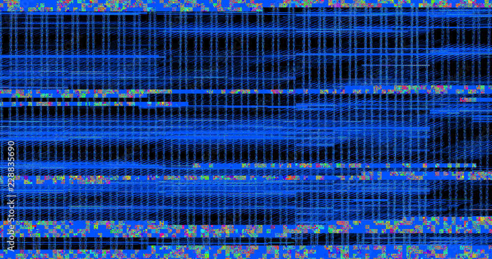 Poster unique design abstract digital pixel noise glitch error video damage