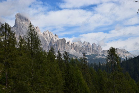 Dolomiti - Panorama sul monte Cristallo