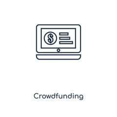 crowdfunding icon vector