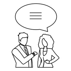 Obraz premium conversation and businesspeople design