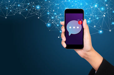 Mobile messenger concept, Mobile messenger app for texting messages to friends