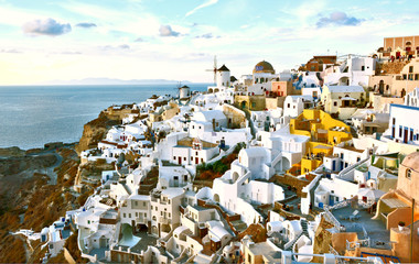 Oia village Thira Santorini Greece.