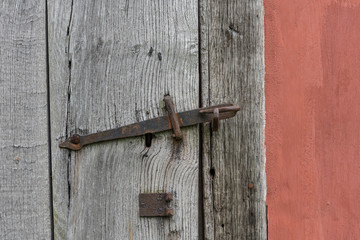The old door of a farmhouse in country
