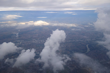 Obraz premium nuages vue aérienne