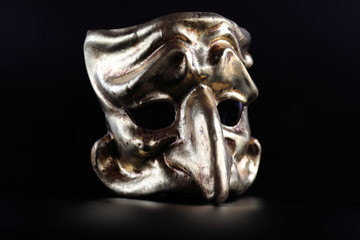 GOLDEN VENETIAN CARNIVAL MASK
