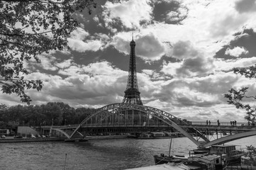 Debilly Footbridge with the Eiffel Tower