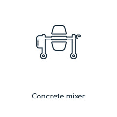 concrete mixer icon vector