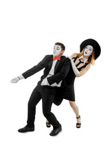 Mimes pulling something weird