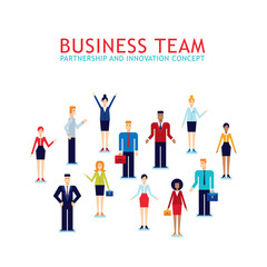 Group of businessman and businesswoman Teamwork Partnership Successful business concept Vector illustration