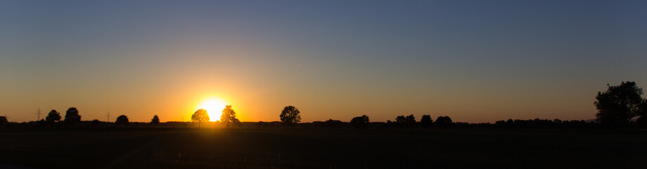 Beautiful sunset near Aholming - Bavaria - Germany