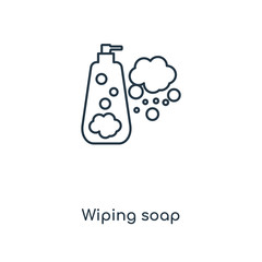 wiping soap icon vector
