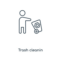 trash cleanin icon vector