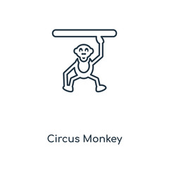 circus monkey icon vector